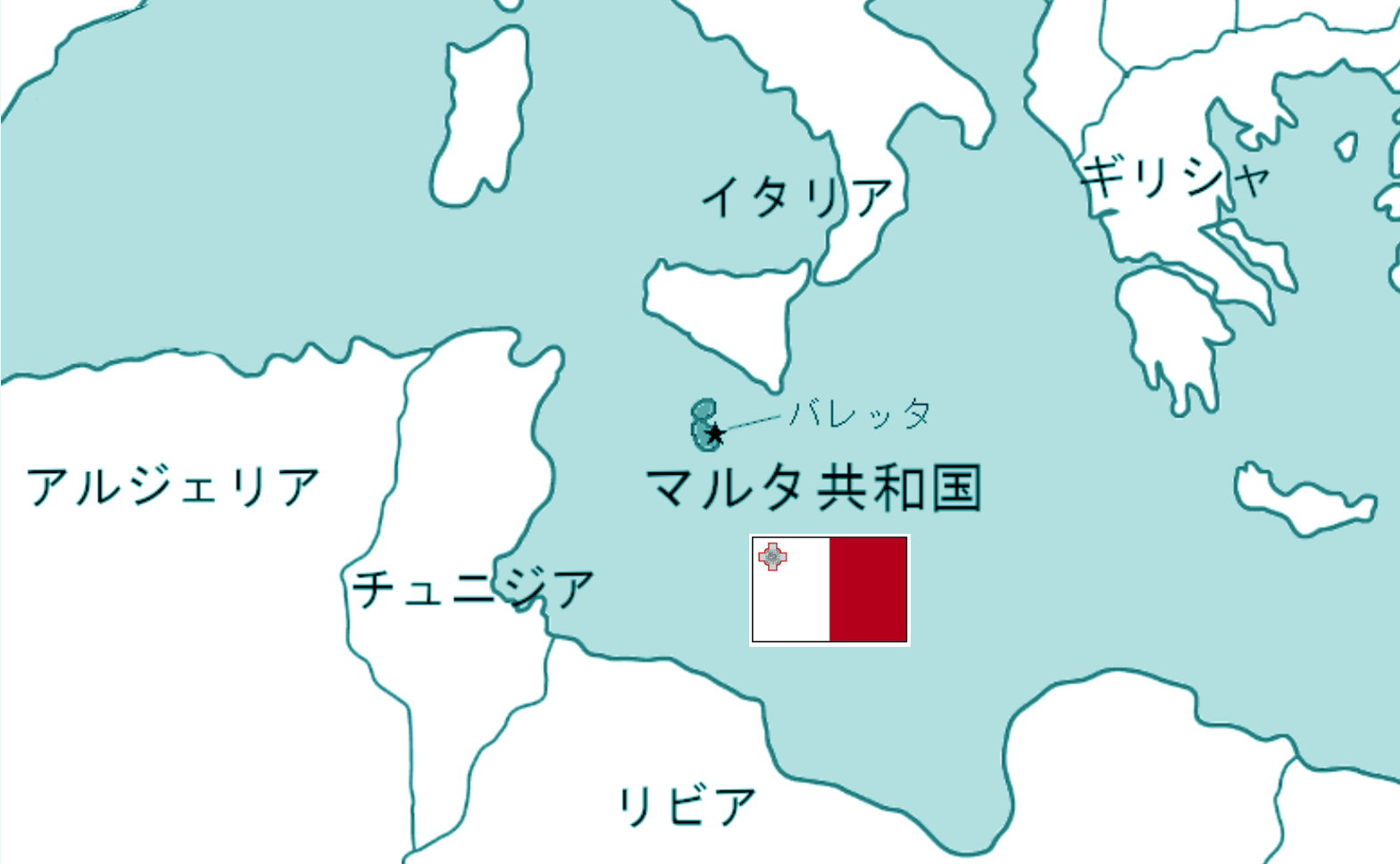 マルタ共和国の地図