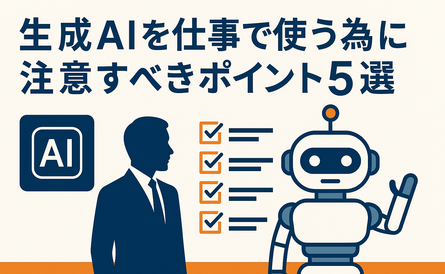 生成AIを仕事で使うために注意すべきポイント5選