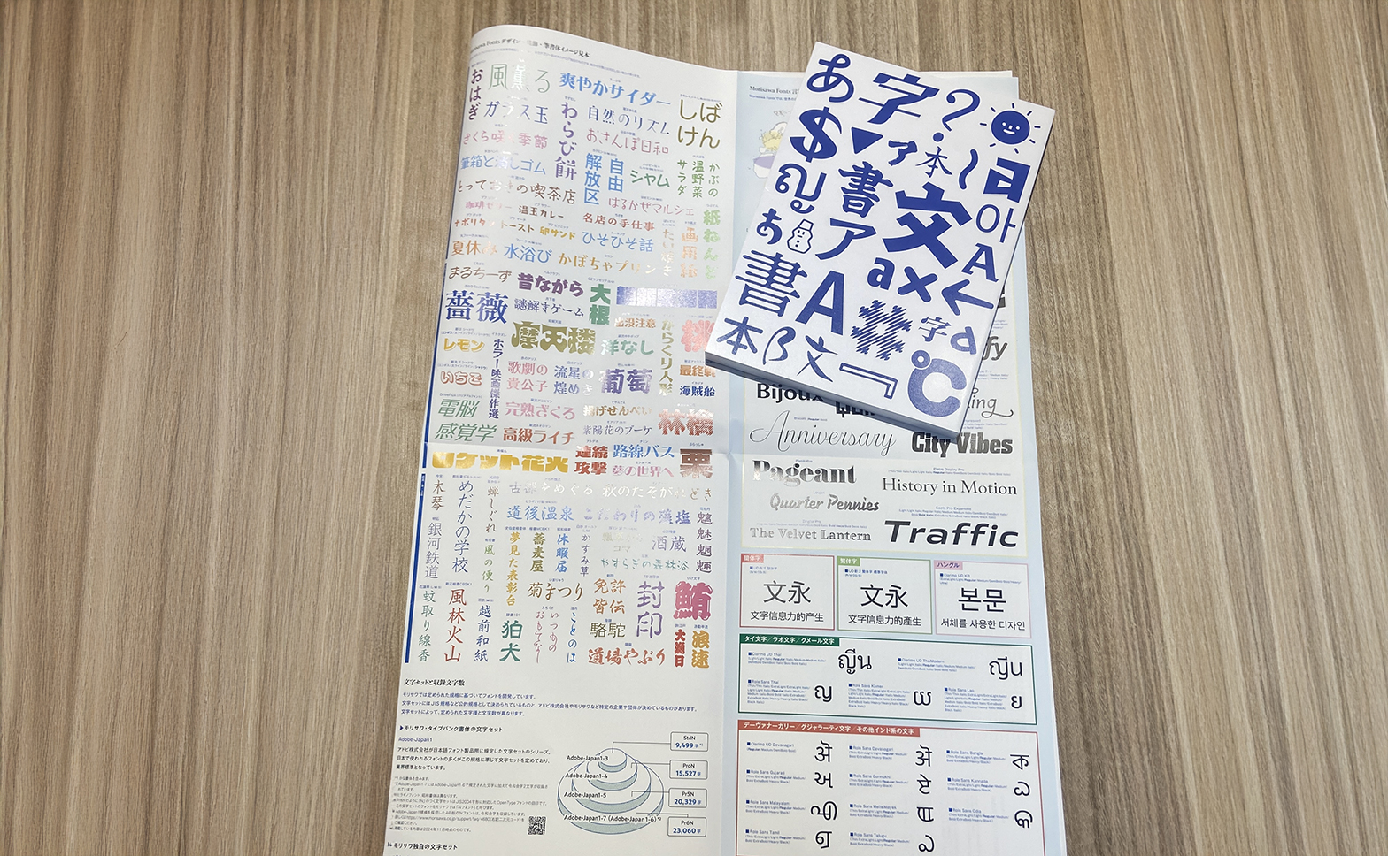モリサワのフォントブックとポスター